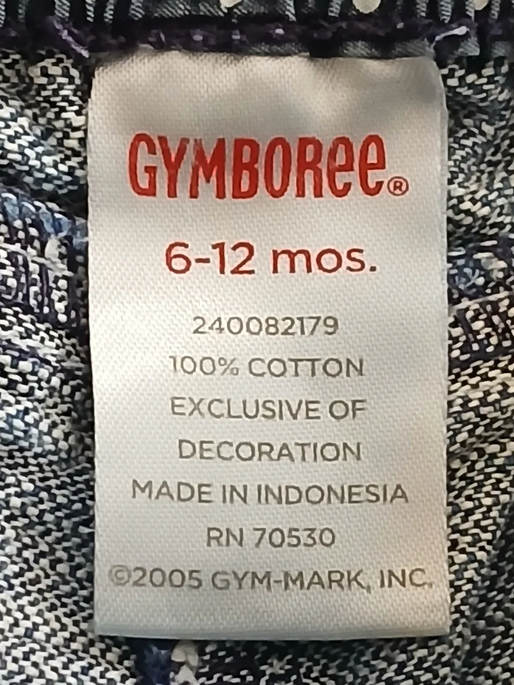 Gymboree Prep Club Girls 6-12 Months Jeans